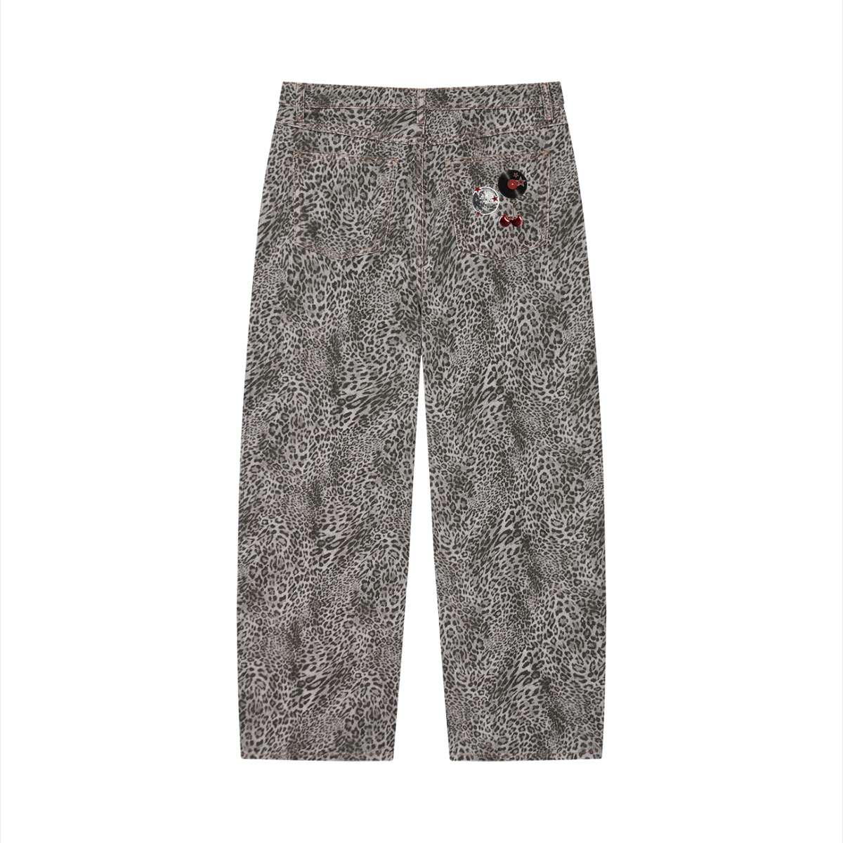 Leopard Wide Leg Jeans