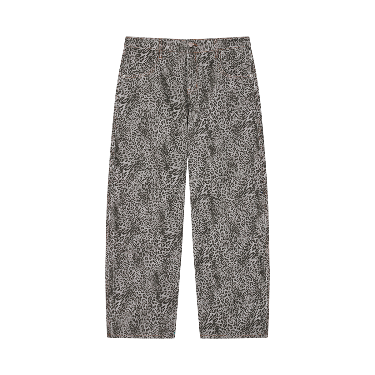 Leopard Wide Leg Jeans